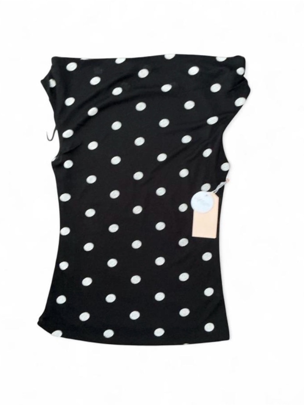 Blashe Black & White Polka Dot Off Shoulder Top Size M NWT